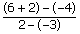 ((6 + 2) – (–4))/((2  –  (–3))