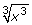 cube root of x to the third
