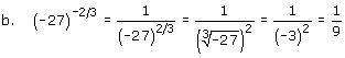 -27 to the -2/3 power