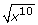 square root of 10