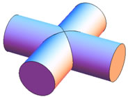 two intersecting cylinders