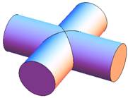 perpendicular intersection of two cylinders